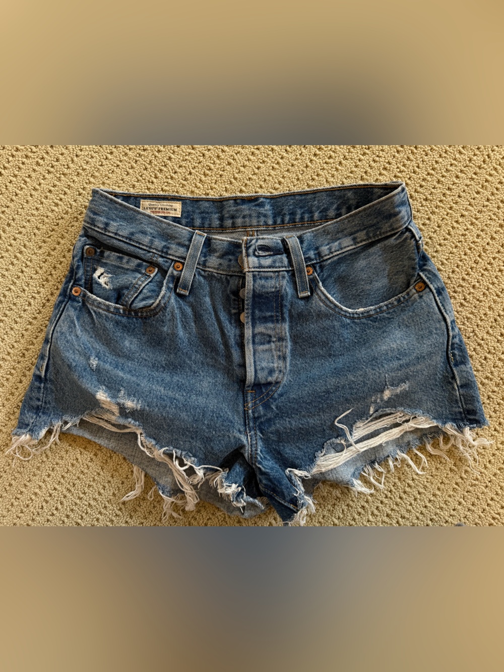 Levi’s Distressed Denim Shorts - Blue